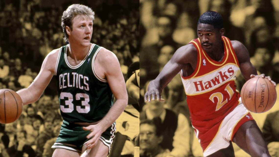 "Can you please tell your boy to put a hand up?" – Larry Bird roasted Dominique Wilkins over his defense decades after their rivalry ended 