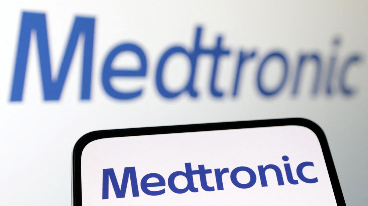 Medtronic Plc logo is seen displayed in this illustration taken, April 10, 2023. REUTERS/Dado Ruvic/Illustration