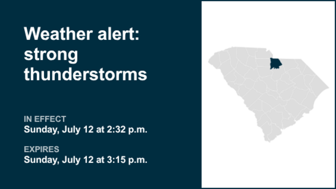 UPDATE: Weather alert affecting Midlands early Sunday evening - gusts to hit 50 mph 