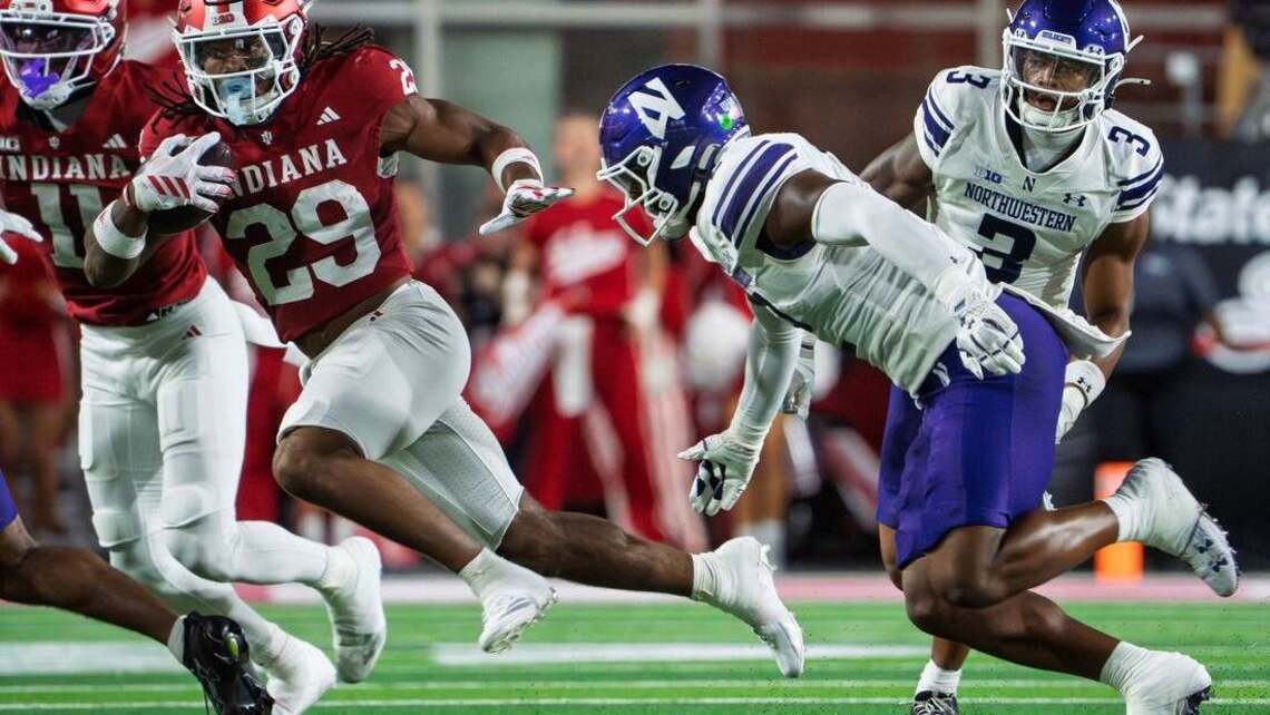 Beebe rushes for 203 yards, TD as No. 5 Indiana gets past Northwestern
