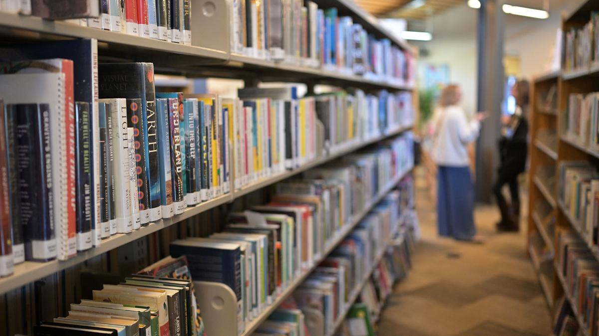 Books line the shelves at the Nederland Community Library on April 15, 2025, in Nederland, Colorado. (Hyoung Chang/The Denver Post/TNS)