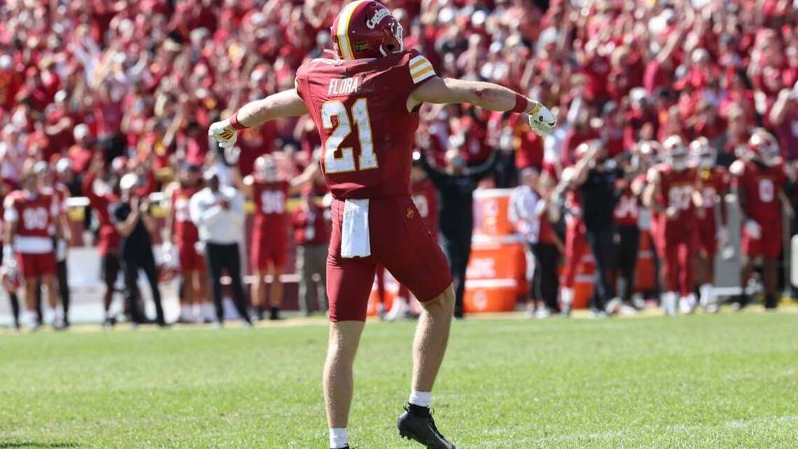 Aiden Flora scores 5 TDs to lead Iowa State over West Virginia 