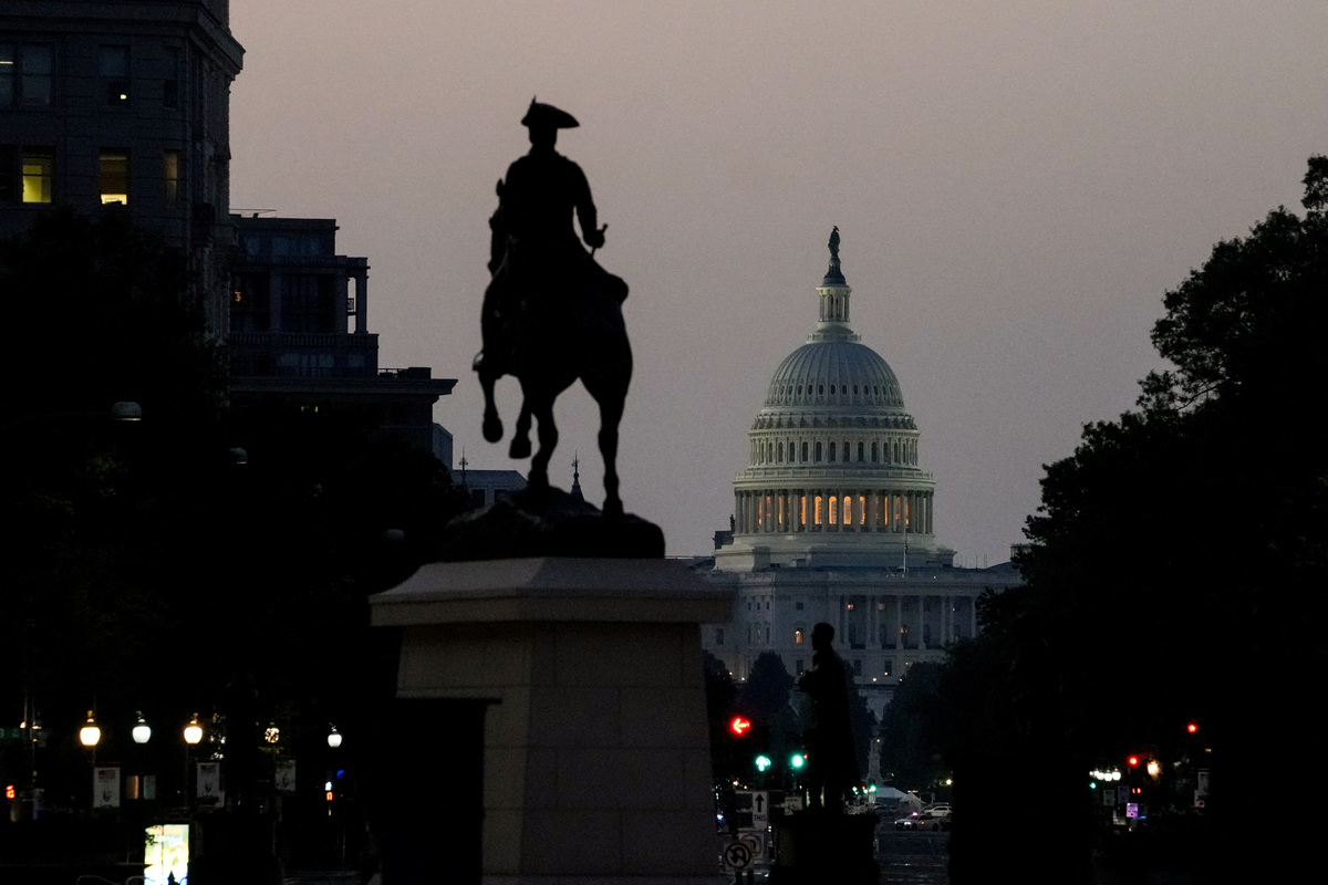 The U.S. Capitol dome at sunrise as day breaks ahead of Fourth of July celebrations, marking the 250th anniversary of U.S. Independence, in Washington, D.C., U.S., July 4, 2026. REUTERS/Nathan Howard