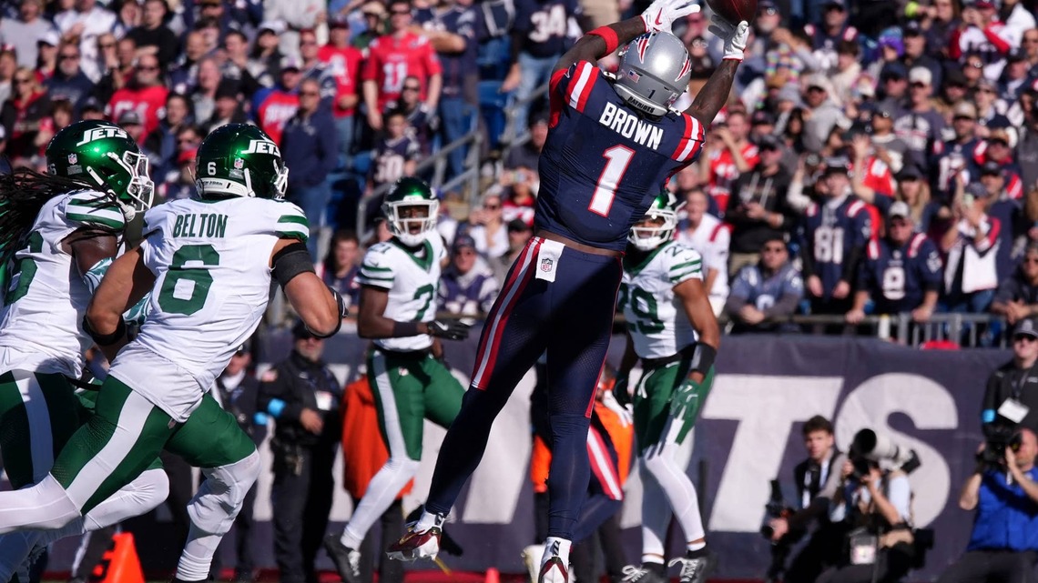 Rusty Return: A.J. Brown Struggles in Patriots Debut