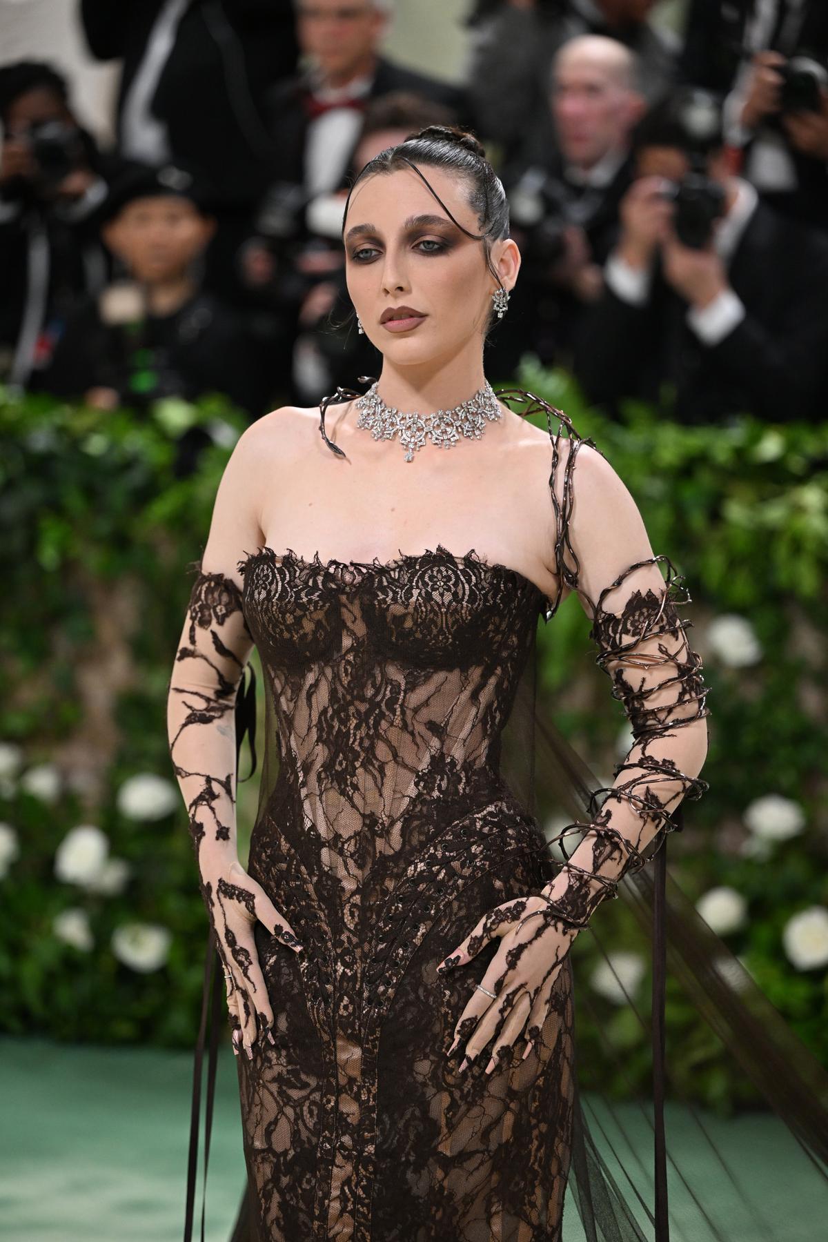 Emma Chamberlain at the Metropolitan Museum of Art’s Costume Institute benefit gala in New York, May 6, 2024. (Nina Westervelt/The New York Times)