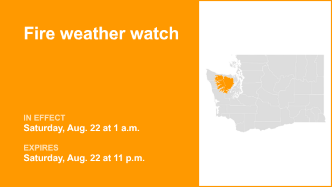UPDATE: Fire weather watch for the Olympic Mountains for Saturday - high fire danger 