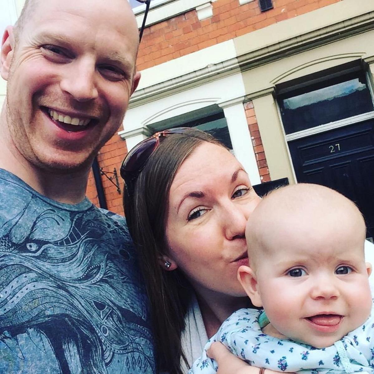  Nathan, Laura and their daughter Zoë. (Nathan Norris via SWNS) 