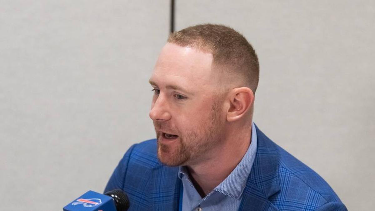  Mar 31, 2026; Phoenix, AZ, USA; Buffalo Bills head coach Joe Brady during the 2026 NFL Annual League Meeting at the Arizona Biltmore. Mandatory Credit: Mark J. Rebilas-Imagn Images | Mark J. Rebilas-Imagn Images 