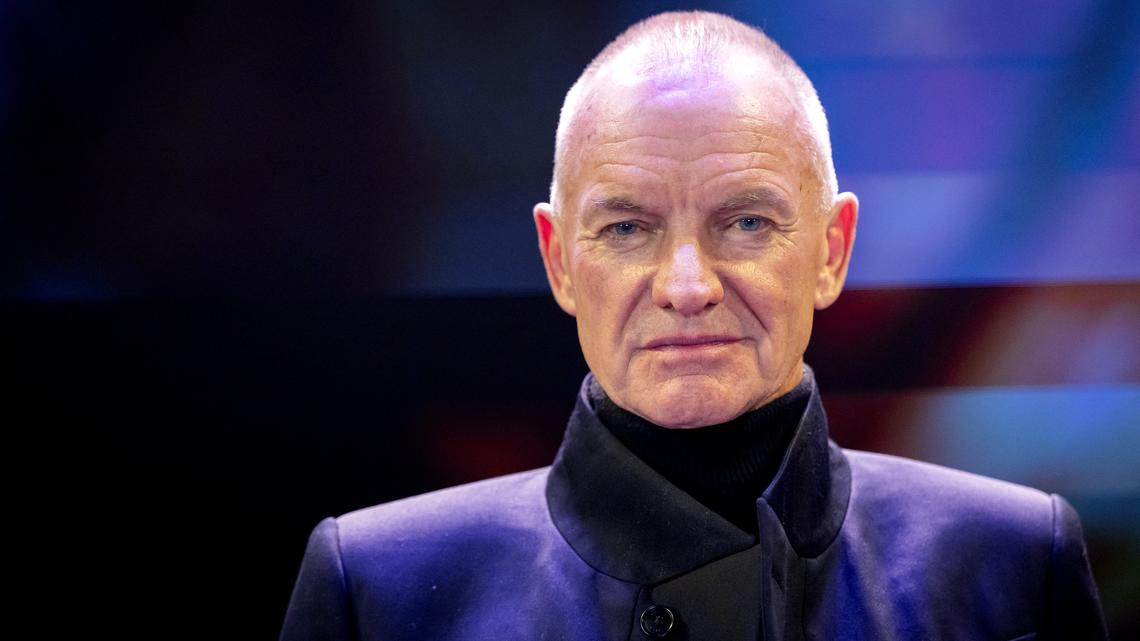 British singer and musician Sting poses during a photocall after the world premiere of his musical "The Last Ship" in Amsterdam, on January 18, 2026. (Photo by Sander Koning / ANP / AFP via Getty Images) / Netherlands OUT