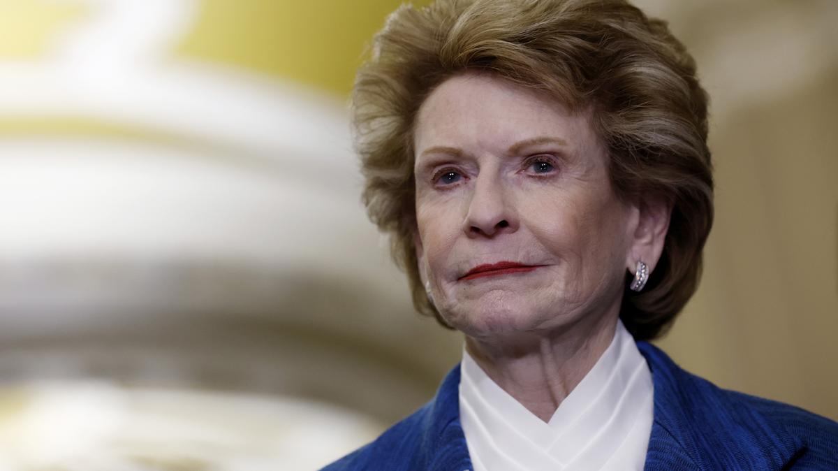 U.S. Sen. Debbie Stabenow (D-Michigan) listens during a news conference following a Senate Democratic policy luncheon at the U.S. Capitol building on March 20, 2024, in Washington, D.C. (Anna Moneymaker/Getty Images/TNS)