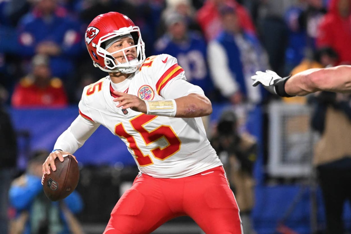  Kansas City Chiefs quarterback Patrick Mahomes. Mark Konezny-Imagn Images