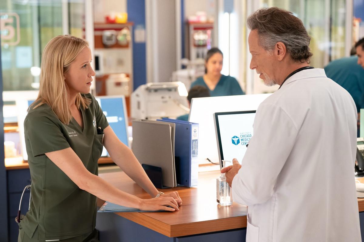  Jessy Schram as Dr. Hannah Asher and Steven Weber as Dr. Dean Archer.Elizabeth Sisson/NBC 