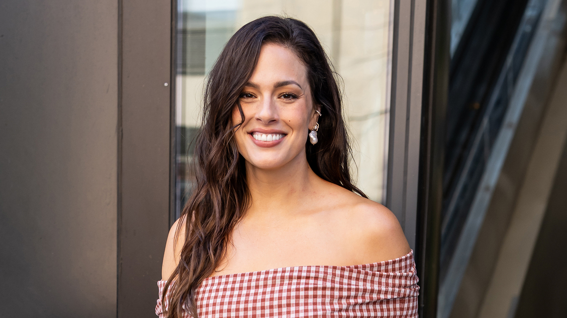 Ashley Graham's Sleek Black Swimsuit Has a Luxe Detail - Copy It for $29 