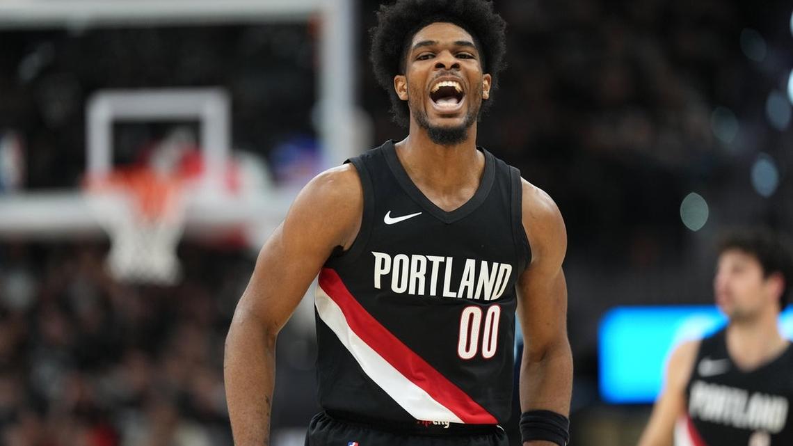 Scoot Henderson stars as Victor Wembanyama ails; Blazers tie Spurs 1-1 