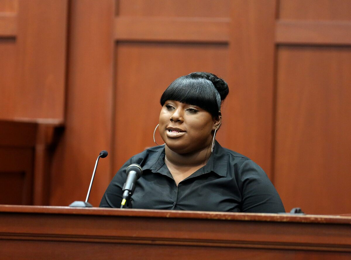  Rachel Jeantel, a key witness in George Zimmerman's trial, testifies in Florida in 2013. AP Photo/Orlando Sentinel, Jacob Langston 