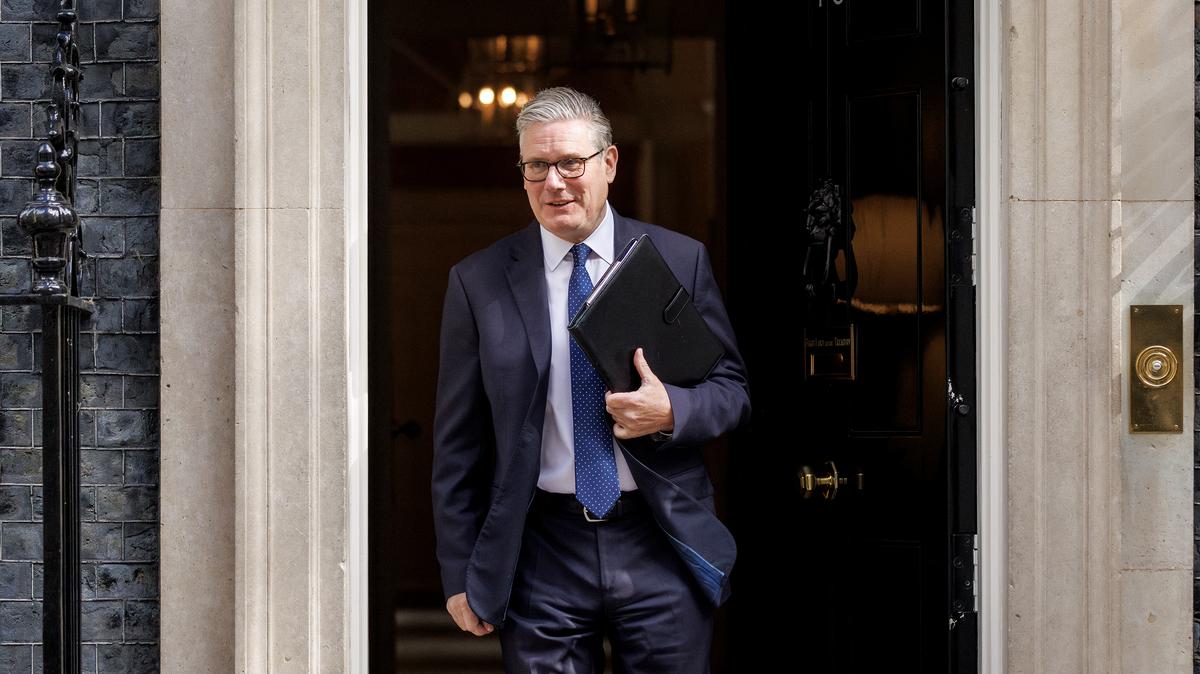 U.K. Prime Minister Keir Starmer leaves 10 Downing Street in London on Monday. After a disappointing set of election results for Labor on May 7, Starmer has been under pressure to resign as party leader.