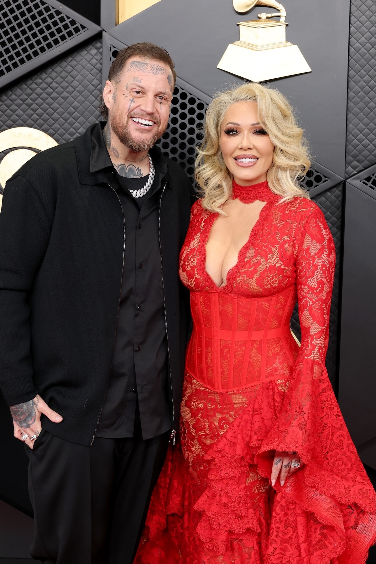 Jelly Roll and Bunnie Xo attend the 68th GRAMMY Awards.