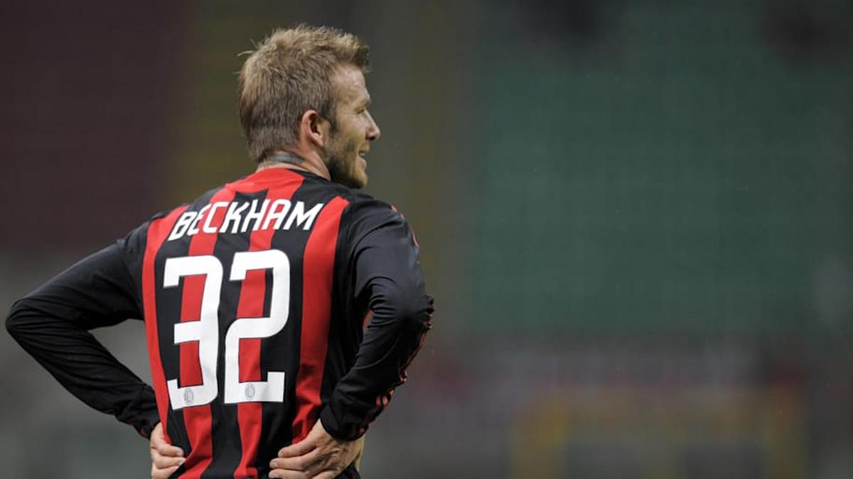  Beckham wore the No. 32 at AC Milan. | IMAGO/Ulmer 