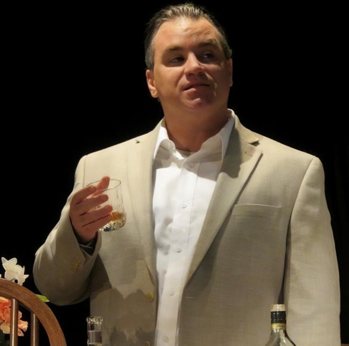 Kevin Carr performing in Tallahassee Hispanic Theater’s 2017 production of "Anna in the Tropics."