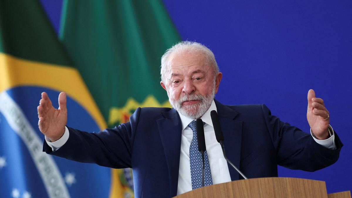 Brazil's President Luiz Inacio Lula da Silva speaks during the launch ceremony of a program to combat organized crime at the Planalto Palace in Brasilia, Brazil, May 12, 2026. REUTERS/Adriano Machado