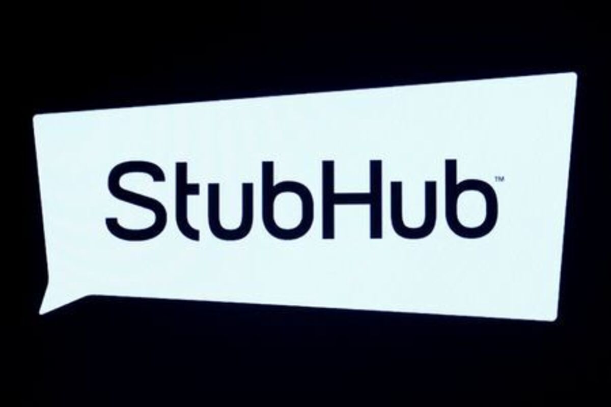 The company logo for Ticket reseller StubHub, is displayed on a screen at the New York Stock Exchange (NYSE) in New York City, U.S., September 17, 2025.  REUTERS/Brendan McDermid