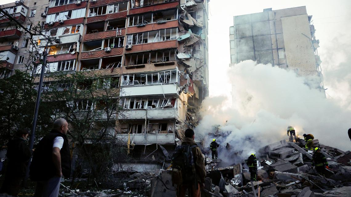 Russia pounds Ukraine in massive air attack, killing 1 