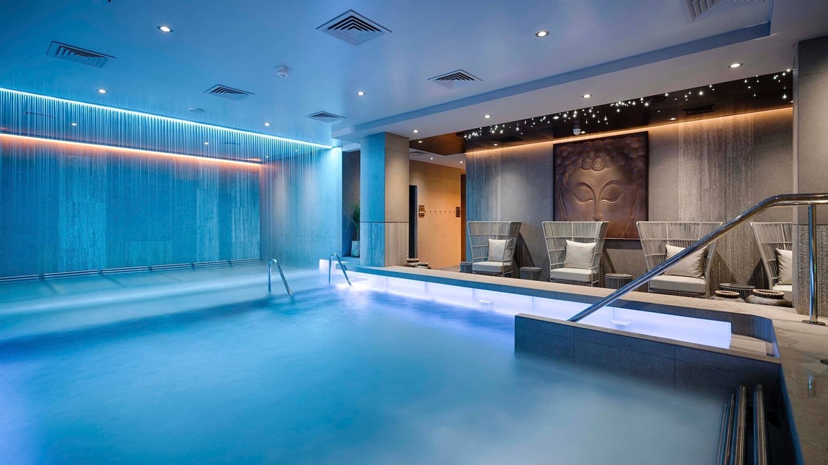 The thermal suite in the Aurea Spa on the MSC World America cruise ship. 