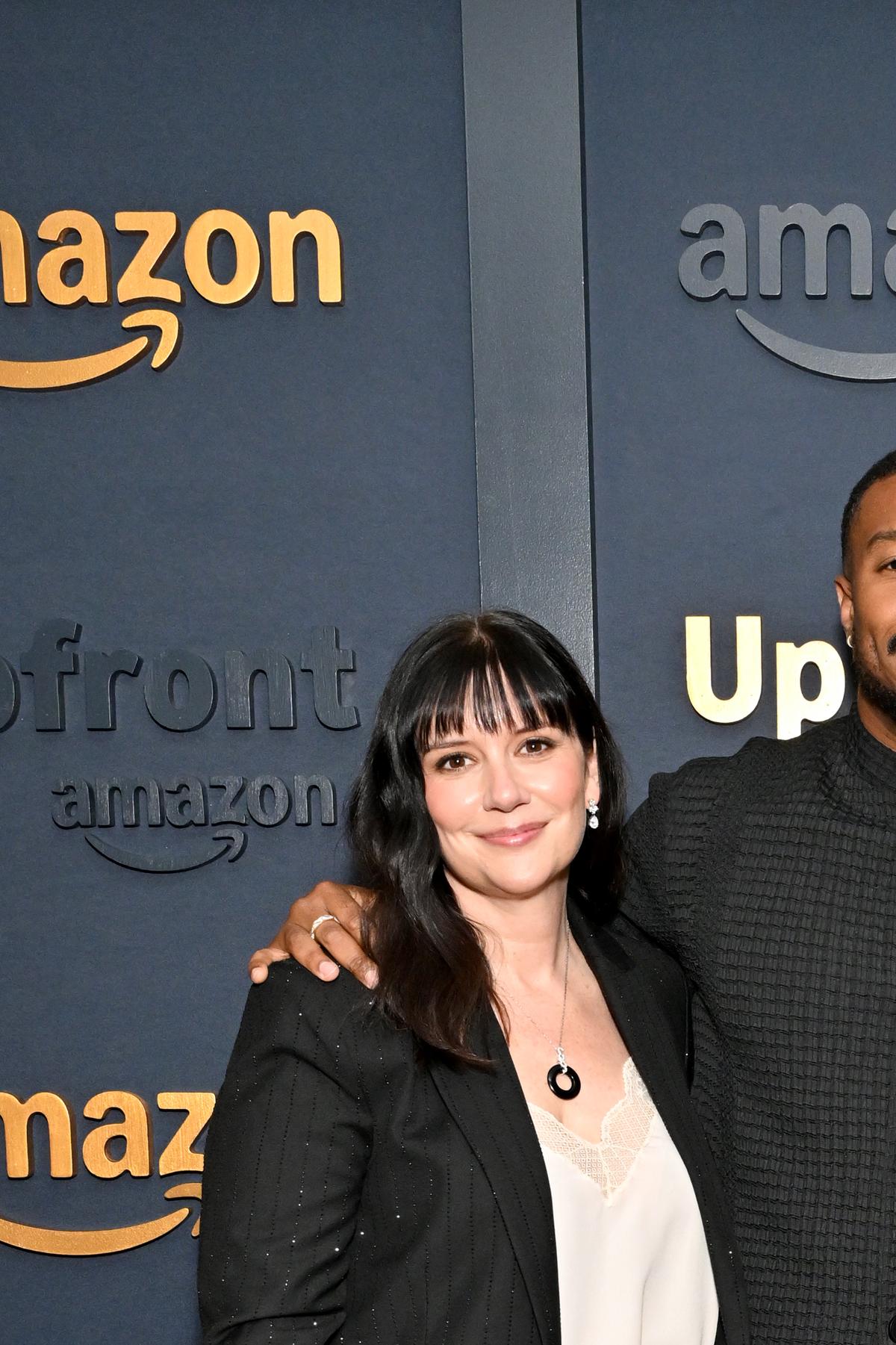 (L-R) Meredith Averill, Michael B. Jordan, Rebecca Yarros and Lisa Joy attend the Amazon Upfront event and confirm ‘Fourth Wing’ series!Slaven Vlasic/Getty Images for Amazon