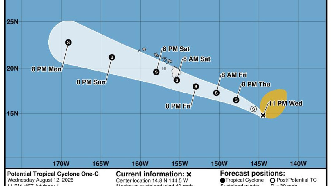 Tropical Storm Lala forms; 20 inches of rain possible in Hawaii