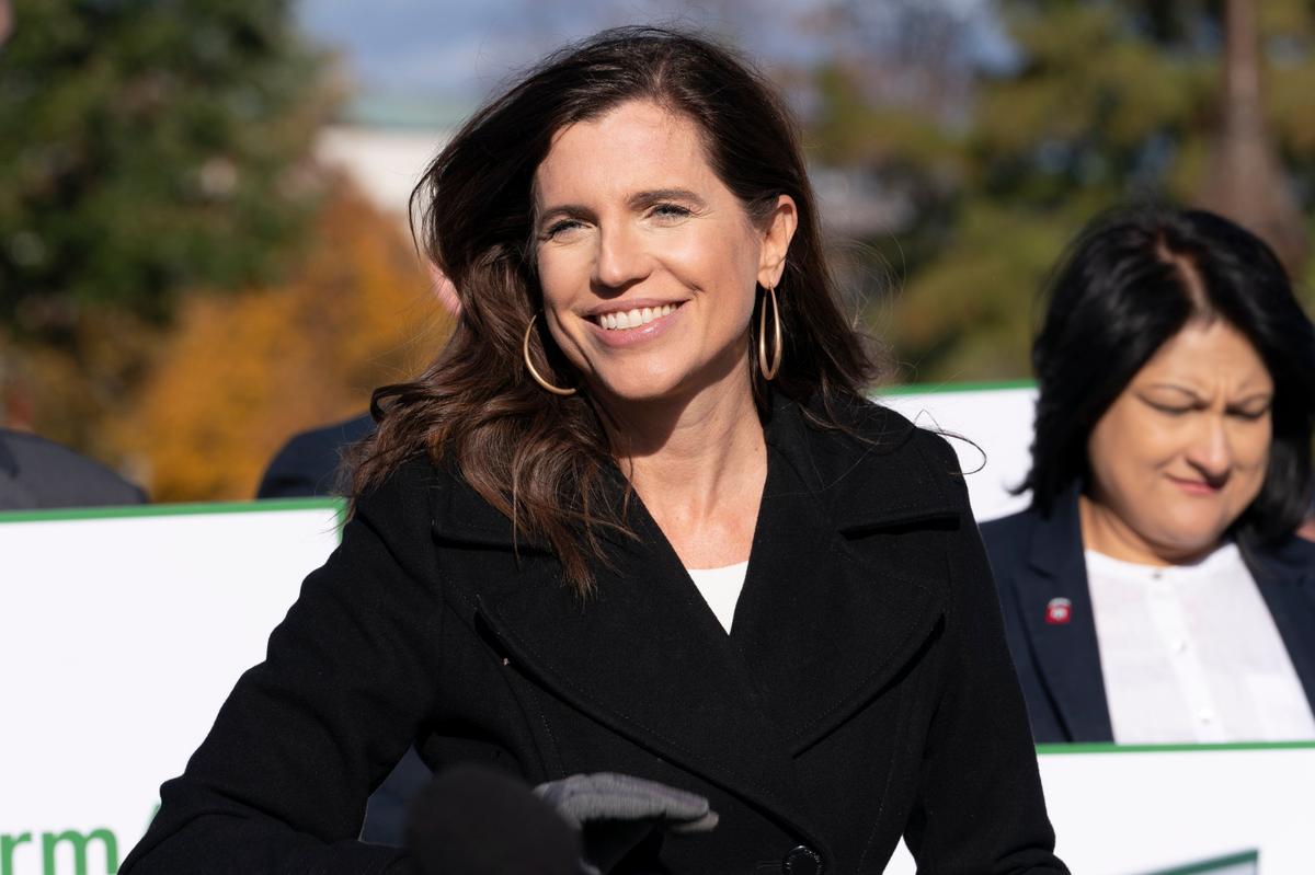 FILE - Rep. Nancy Mace, R-S.C., speaks during a news conference about a cannabis reform bill she introduced, Monday, Nov. 15, 2021, on Capitol Hill in Washington. Mace is facing Katie Arrington in the Republican primary on Tuesday, June 14. (AP Photo/Jacquelyn Martin, File)