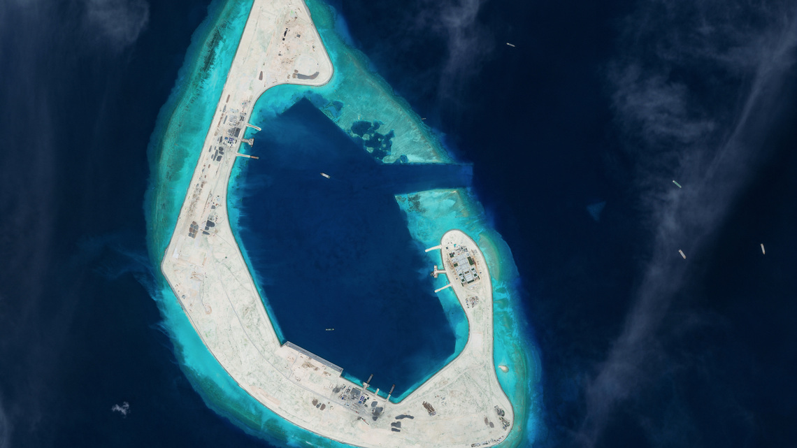 Exclusive-Chinese work gathering pace on Antelope Reef in South China Sea, latest satellite images show 