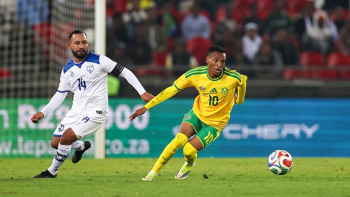  South Africa battled to a scoreless draw against Nicaragua in the final home game before the World Cup. | Phill Magakoe/AFP/Getty Images 