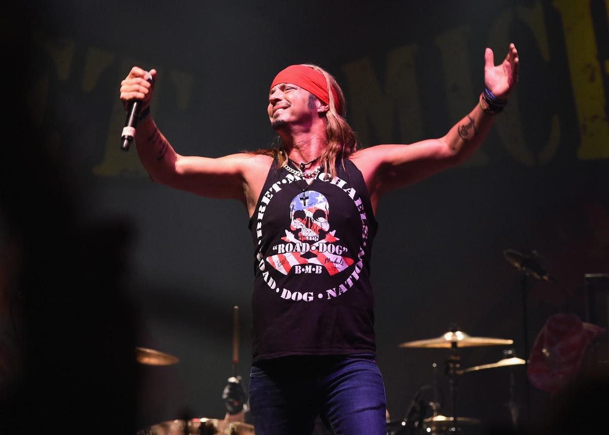 Bret Michaels on stage at Tree Town Music Festival.