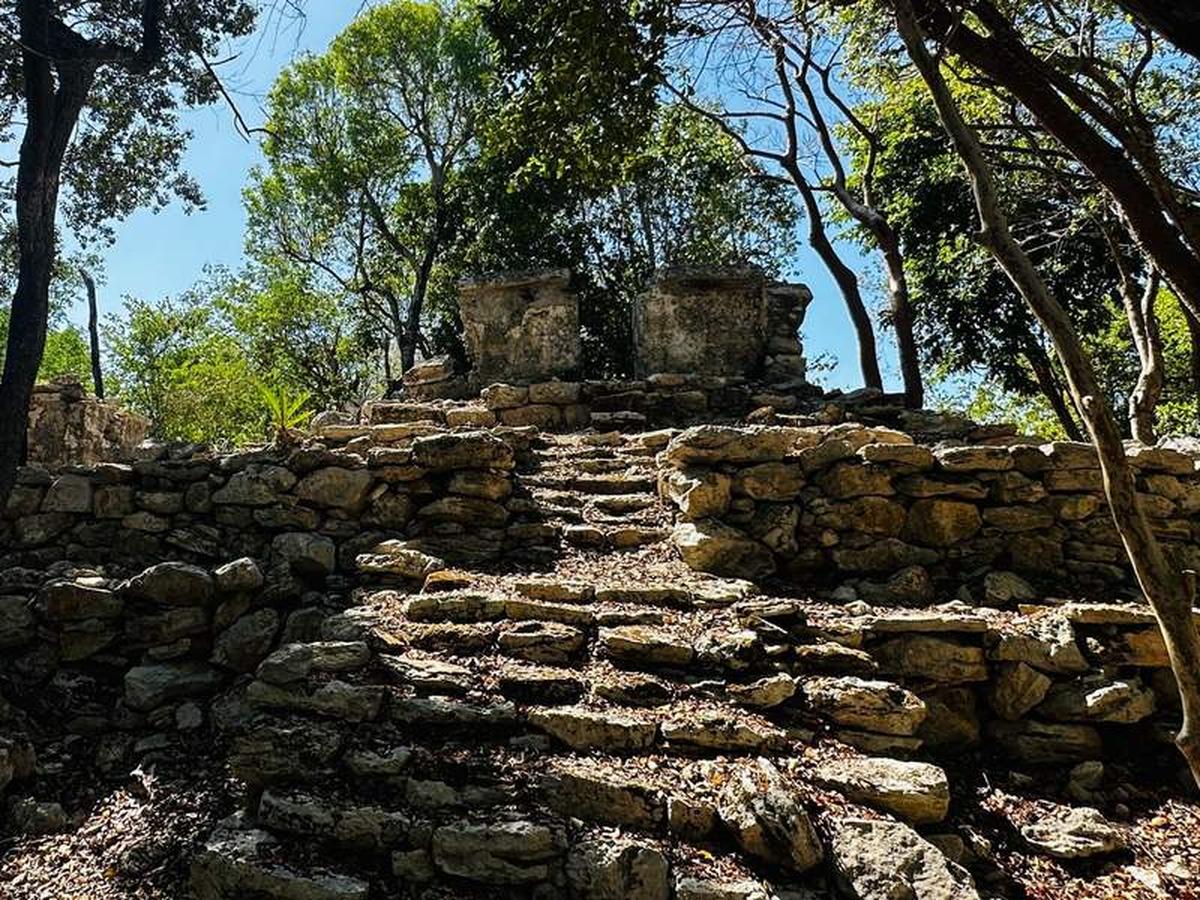 Discovering small Mayan ruins hidden throughout the jungle paths made Sandos Caracol Nature Resort feel far more immersive than a typical Playa del Carmen all inclusive resort. Photo credit: Shelly Peterson 