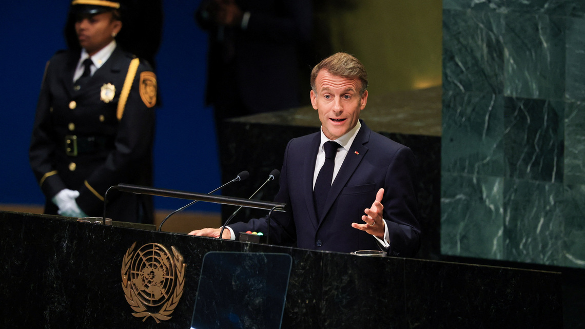 In UN farewell, Macron denounces Trump's Gaza diplomacy as spectacle of shame