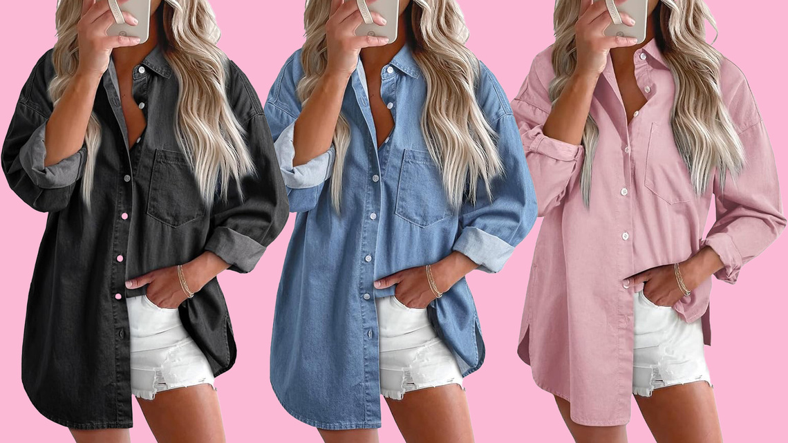 This 'Perfectly Oversized' Denim Shirt Is Better Than Packing a Hoodie 