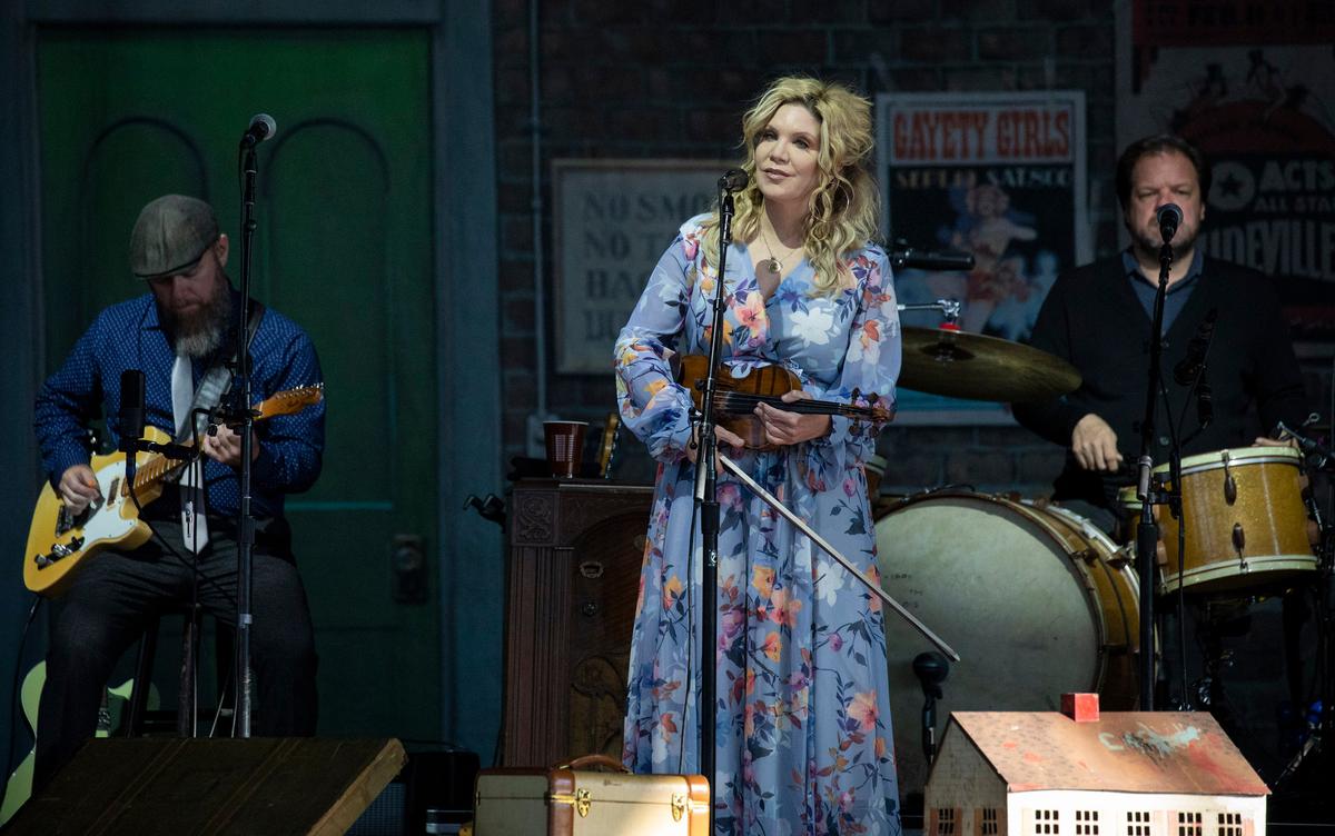In this Saturday, June 22, 2019 file photo, Alison Krauss performs at the Outlaw Music Festival at KeyBank Pavilion in Burgettstown, Pa., a suburb of Pittsburgh. Krauss will be inducted into the Bluegrass Music Hall of Fame in September 2021, in recognition of her career as one of the genre’s most acclaimed and widely known stars.