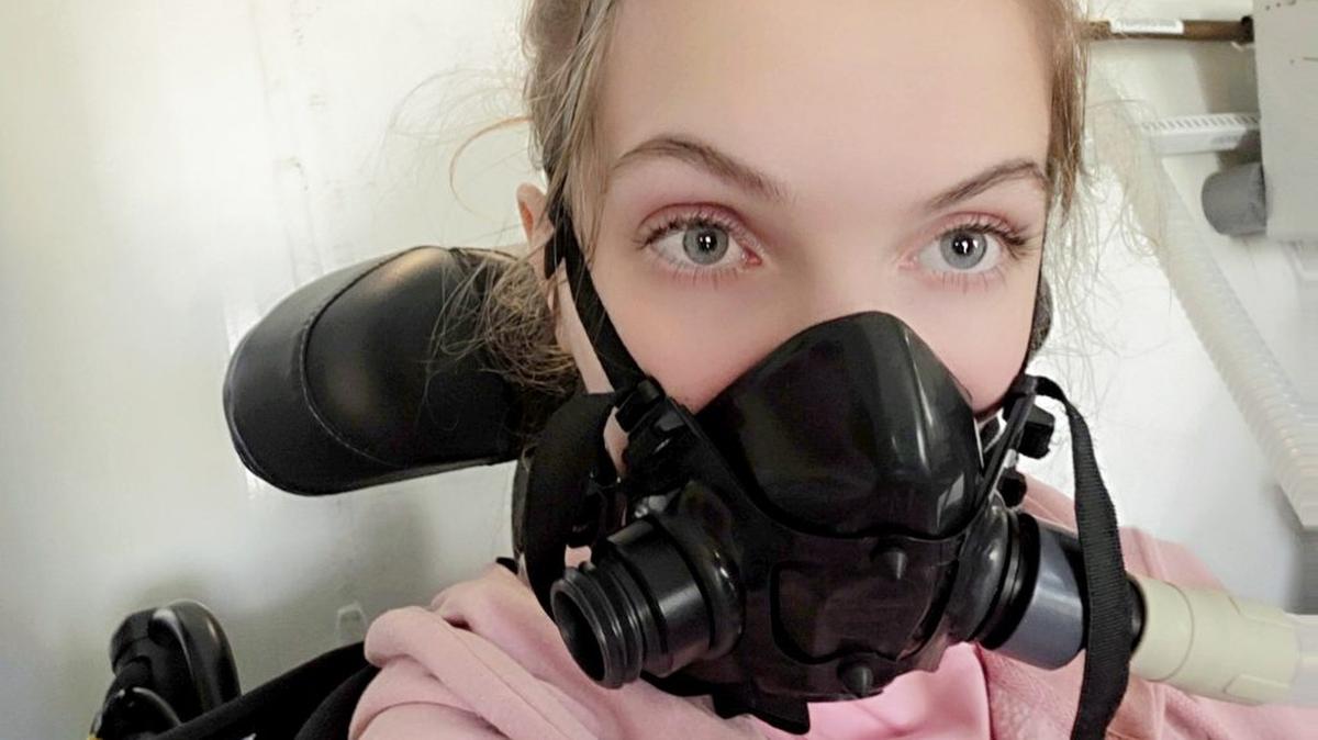 Rubie Boyton was told her seizures were just anxiety ended up brain damaged after a cardiac arrest at 16- and is still unable to talk two years later. (Kim Tucker via SWNS). 