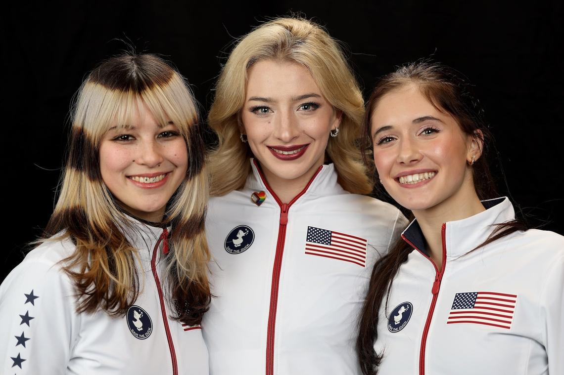  "The Blade Angels" Alysa Liu, Amber Glenn, and Isabeau Levito.Matthew Stockman/Getty Images 