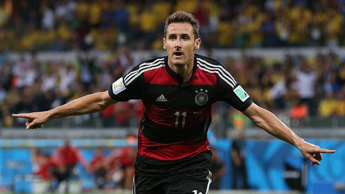  The all-time World Cup record belongs to Miroslav Klose. | Ian MacNicol/Getty Images 