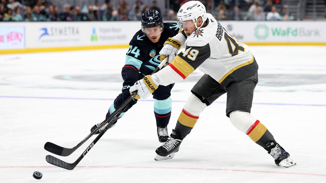 Big nights from Olofsson, Eichel pace Knights to win in Seattle 