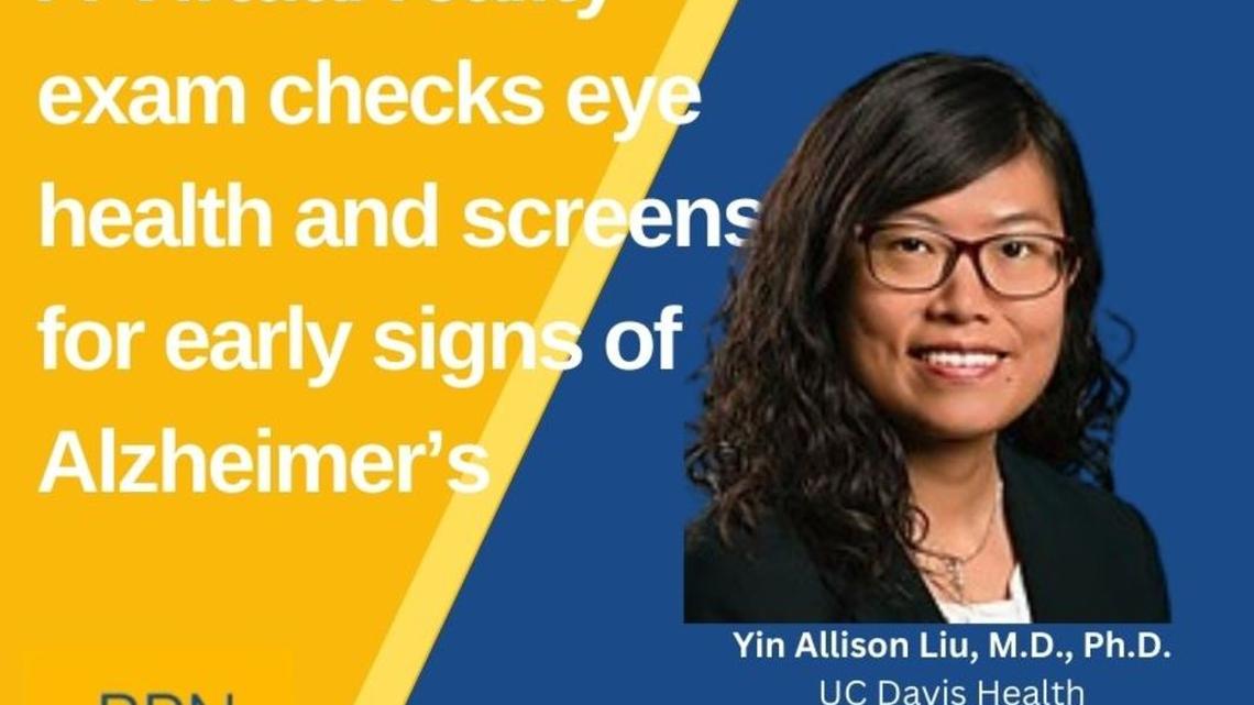 A Virtual reality exam checks eye health and screens for early signs of Alzheimer's 