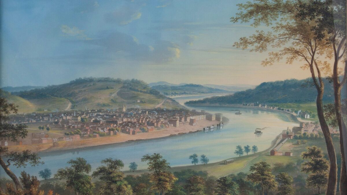 John Caspar Wild painted 'View of Cincinnati From Covington' in 1835, as the city was booming. 