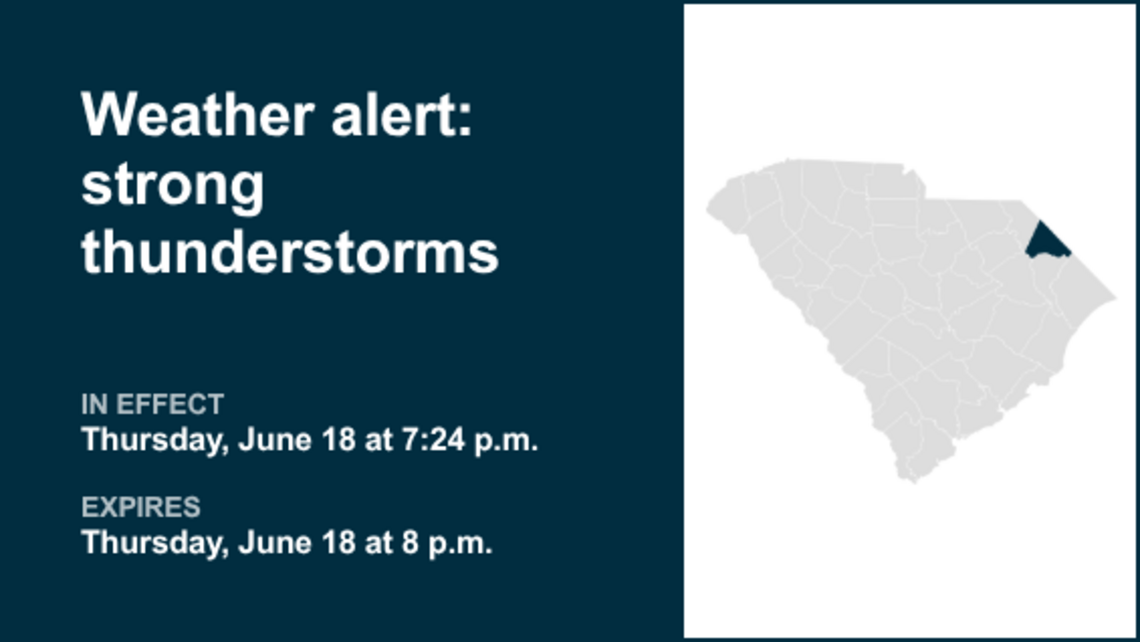 Weather alert for Dillon County Thursday evening - winds gusting up to 40 mph 