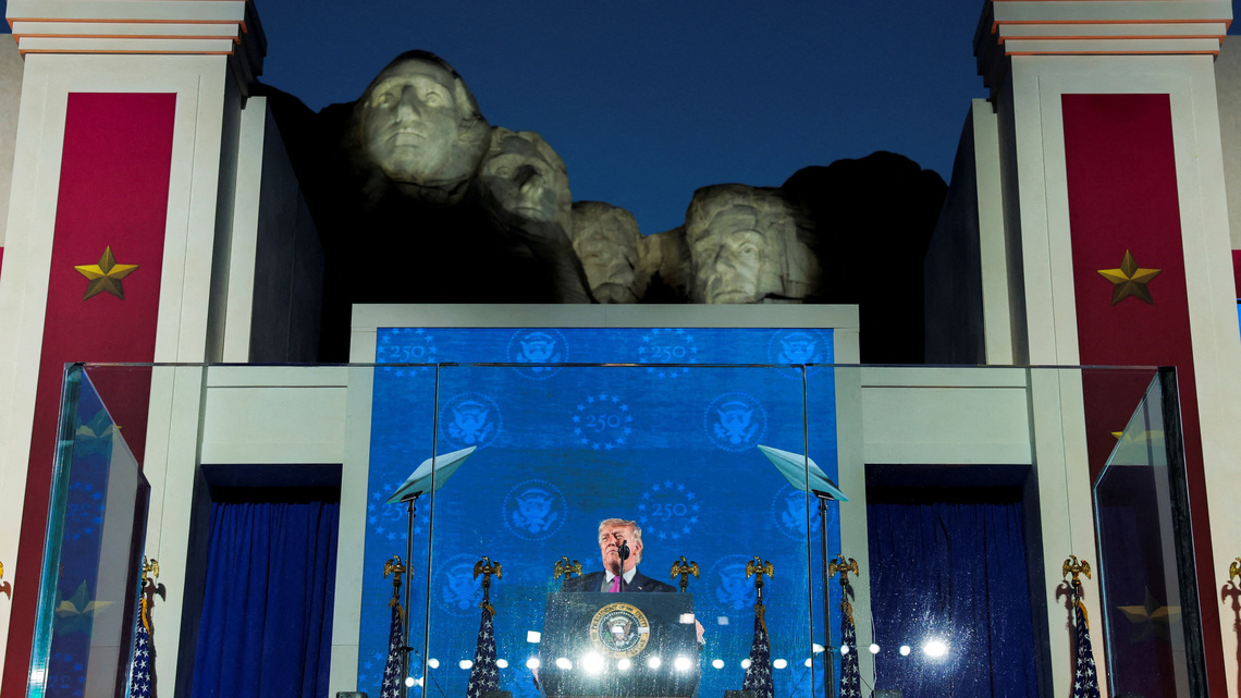 Trump extols America, rails at communism in US 250th celebration 