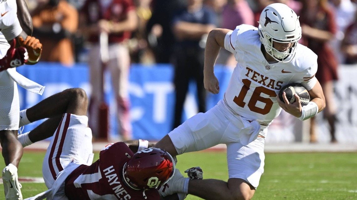 Oklahoma Stuns No. 1 Texas After Arch Manning INT Sets Up Game-Winning Field Goal 