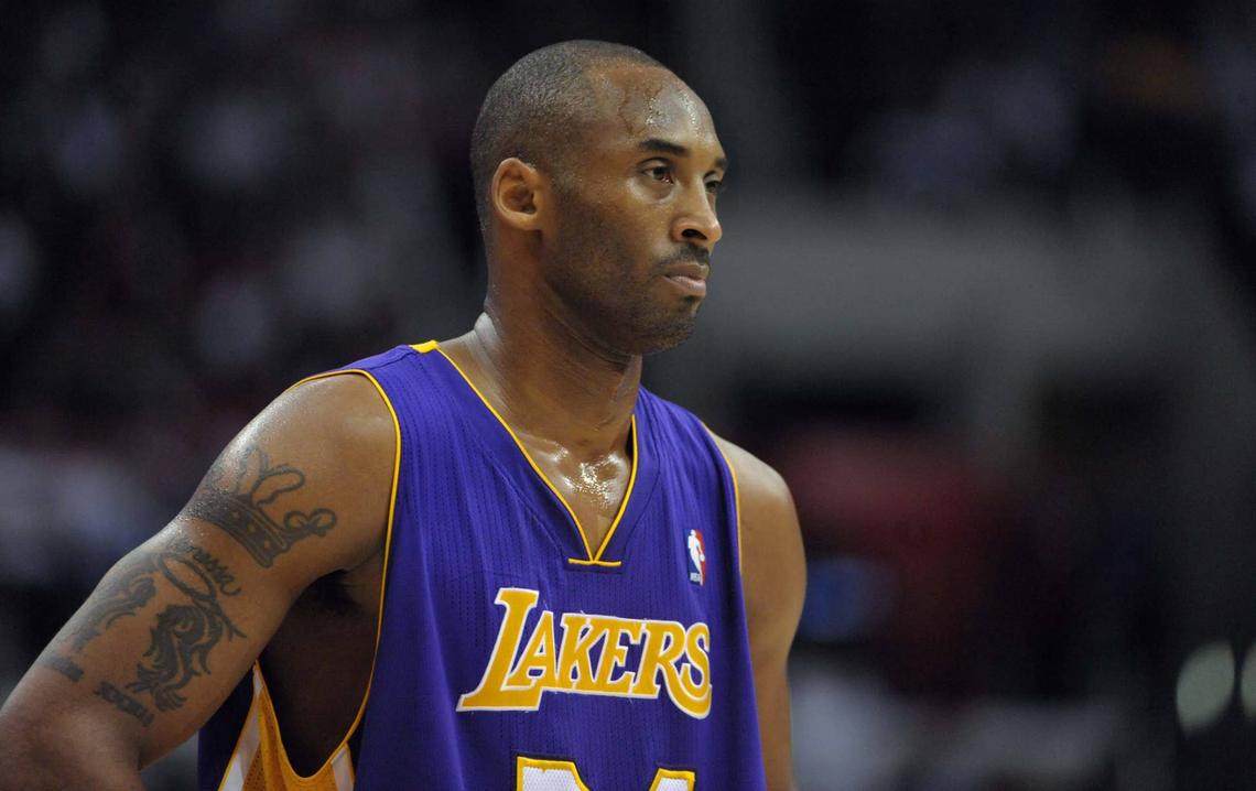  Los Angeles Lakers guard Kobe Bryant reacts during the game against the Los Angeles Clippers at the Staples Center. Kirby Lee/Image of Sport-USA TODAY Sports via Imagn Images