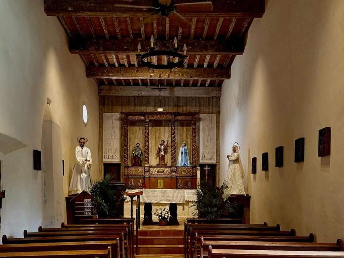  Interior of Mission San Juan Capistrano sanctuary, completed in 1756 within the original Spanish mission established in 1731 along the San Antonio Missions. Photo credit: Sharon Kurtz 