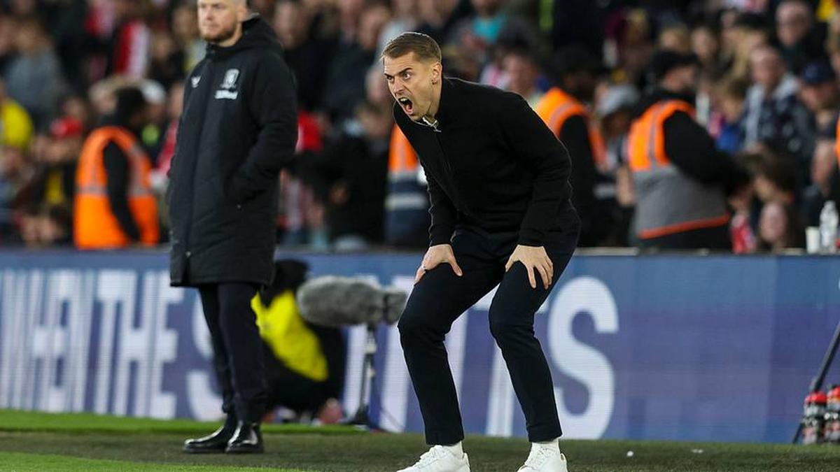  Southampton manager Tonda Eckert and his team will lose out on millions and the prospect of promotion. | Robin Jones/Getty Images 