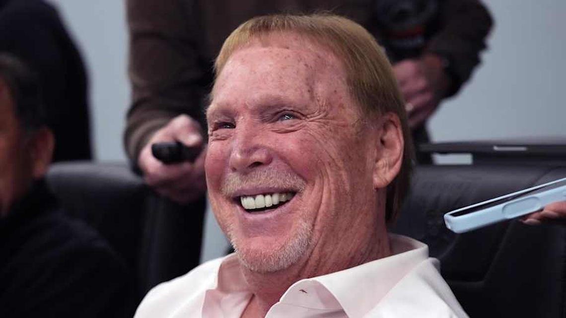  Feb 10, 2026; Henderson, NV, USA; Las Vegas Raiders owner Mark Davis at a press conference at Intermountain Health Performance Center. Mandatory Credit: Kirby Lee-Imagn Images | Kirby Lee-Imagn Images 